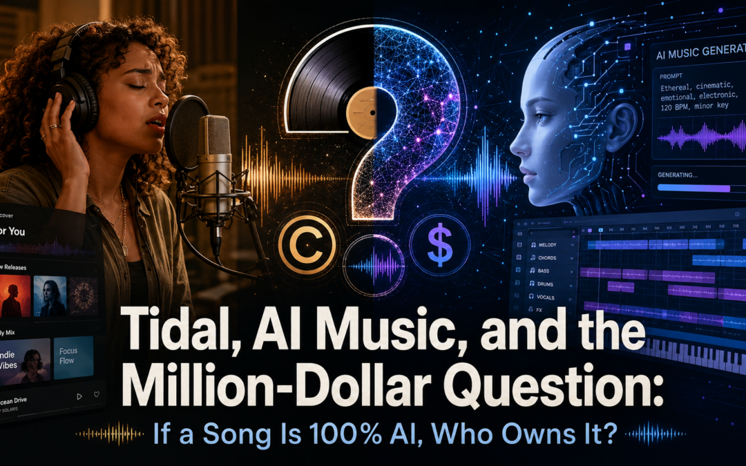 Tidal, AI Music, and the Million-Dollar Question: If a Song Is 100% AI, Who Owns It?