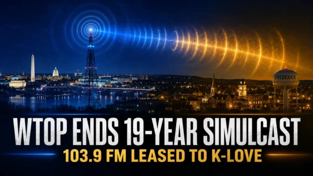 WTOP Ends 19-Year Frederick Simulcast, Leases 103.9 FM to K-LOVE