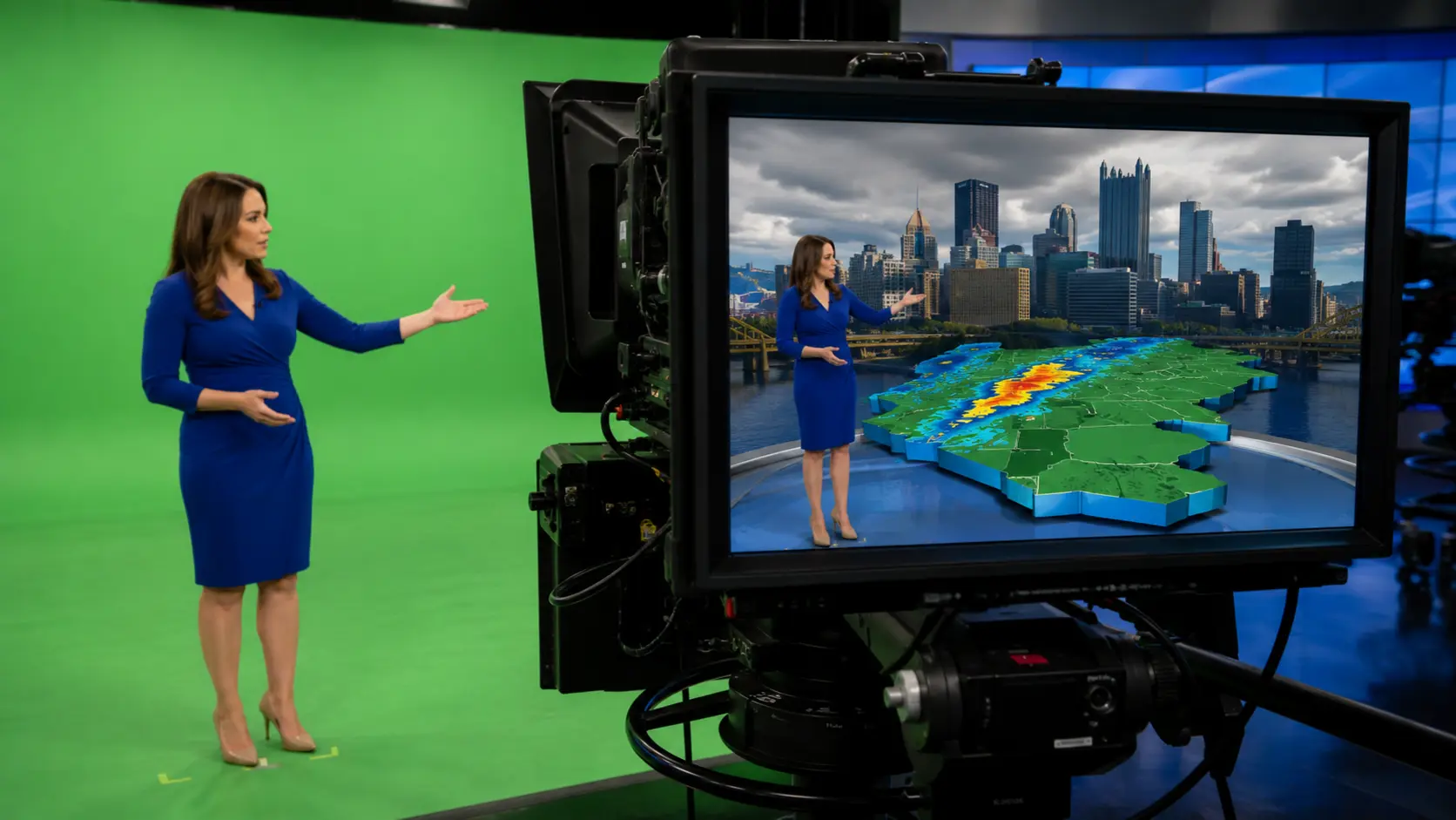 CBS Pittsburgh Builds an In-House AR/VR News Studio Here’s What That Actually Means